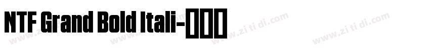 NTF Grand Bold Itali字体转换